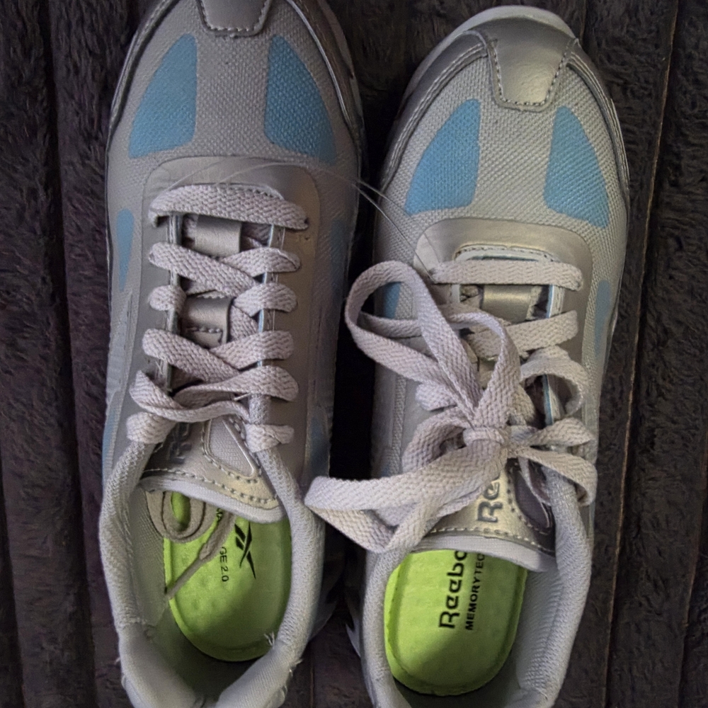 Reebok Gray and Blue Sneakers